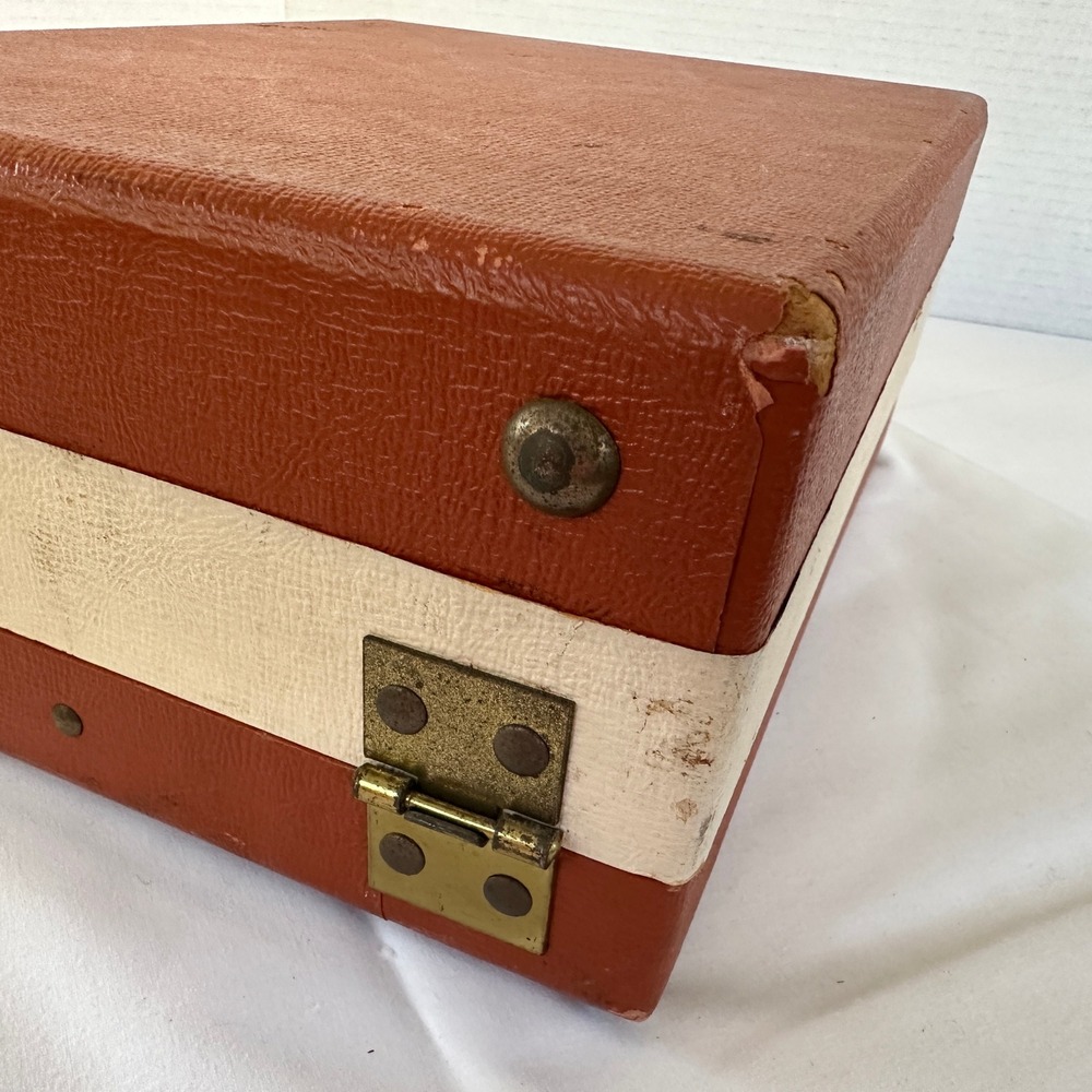 Singer Sewhandy Model 20 Sewing Machine Child Tan Good Vintage Hand Crank Case - Picture 14 of 16